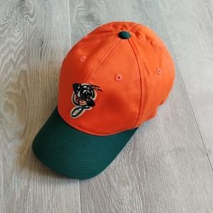Greensboro Grasshoppers Hat Baseball Cap S M Adjustable Strap Orange Green MiLB